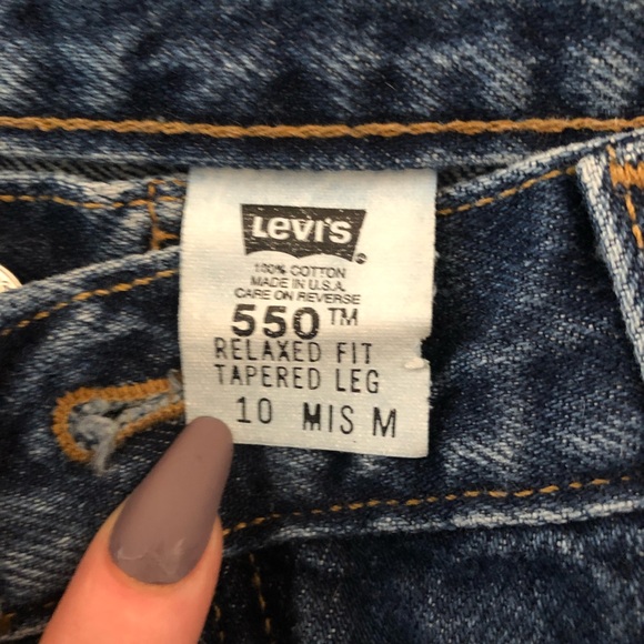 Vintage Levi’s 550 high waist “mom jeans” - dark wash, red tab 80s vintage ❤️💙 - Picture 13 of 14